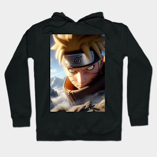 Naruto top a mountain peak Hoodie